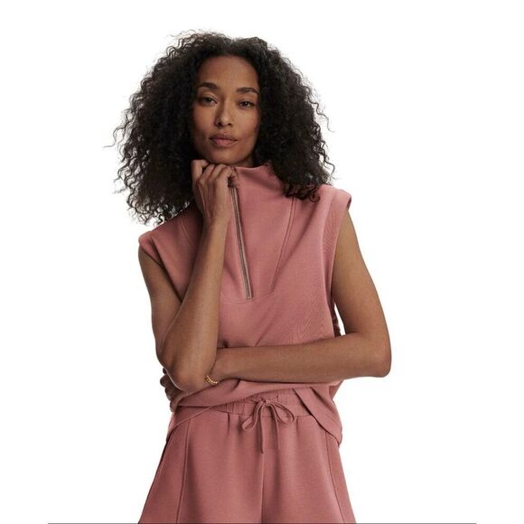 Varley Tops - Varley Magnolia Chic Yoga Half Zip 2.0 Tank Canyon Rose Medium